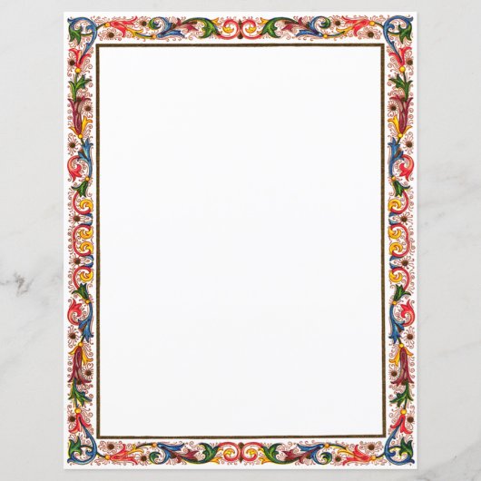 Florentine Arabesque Invitation Sjabloon (Voorkant)