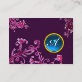 FLORENTINE BAROQUE MONOGRAM GEM blauw paars zwart Visitekaartje (Achterkant)