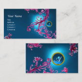 FLORENTINE BAROQUE MONOGRAM GEM blauw Visitekaartje (Voorkant / Achterkant)