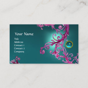 FLORENTINE BAROQUE MONOGRAM GEM blauw Visitekaartje