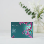 FLORENTINE BAROQUE MONOGRAM GEM blue aquamarine Visitekaartje (Staand voorkant)