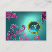 FLORENTINE BAROQUE MONOGRAM GEM blue aquamarine Visitekaartje (Achterkant)