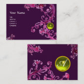 FLORENTINE BAROQUE MONOGRAM GEM geel Visitekaartje (Voorkant / Achterkant)