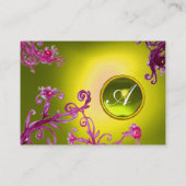 FLORENTINE BAROQUE MONOGRAM GEM gele topaz Visitekaartje (Achterkant)