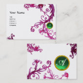 FLORENTINE BAROQUE MONOGRAM GEM green eggshell Visitekaartje (Voorkant / Achterkant)