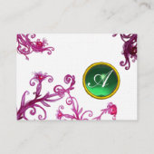 FLORENTINE BAROQUE MONOGRAM GEM groen linnen Visitekaartje (Achterkant)