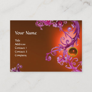 FLORENTINE BAROQUE MONOGRAM GEM oranje paars rood Visitekaartje