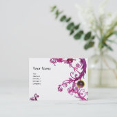 FLORENTINE BAROQUE MONOGRAM GEM paars Visitekaartje (Staand voorkant)