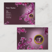 FLORENTINE BAROQUE MONOGRAM GEM paarse amethyst Visitekaartje (Voorkant / Achterkant)