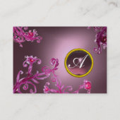 FLORENTINE BAROQUE MONOGRAM GEM paarse amethyst Visitekaartje (Achterkant)
