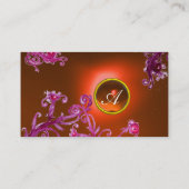 FLORENTINE BAROQUE MONOGRAM GEM sinaasappel Visitekaartje (Achterkant)