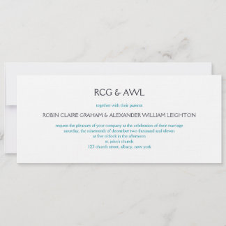 Florentine : Cerulean : Weddensuitnodiging Kaart