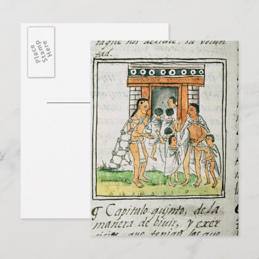 Florentine Codex' door Bernardino de Sahagun Briefkaart (Voorkant / Achterkant)