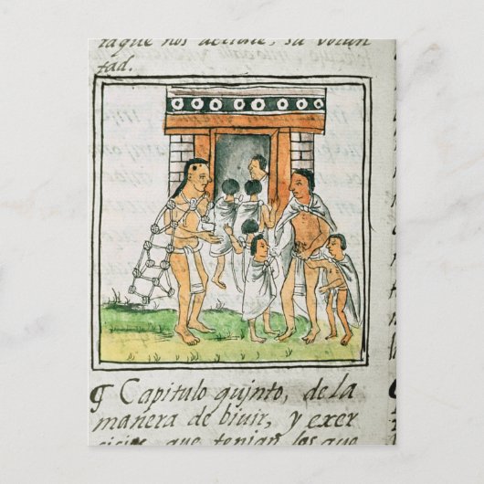 Florentine Codex' door Bernardino de Sahagun Briefkaart (Voorkant)