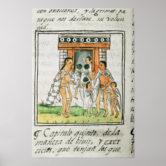 Florentine Codex' door Bernardino de Sahagun Poster (Voorkant)