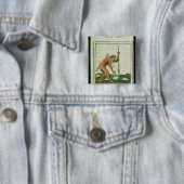 Florentine Codex' door Bernardino de Sahagun Vierkante Button 5,1 Cm (In situ)