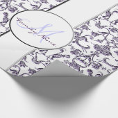  Florentine Damask (Lila) Cadeaupapier (Hoek)