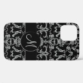  Florentine Damask (Monogram) (Wit) Case-Mate iPhone Case (Achterkant (horizontaal))