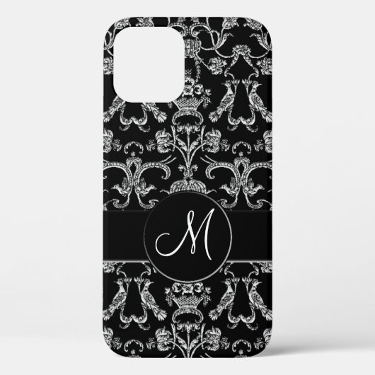  Florentine Damask (Monogram) (Wit) Case-Mate iPhone Case (Achterkant)