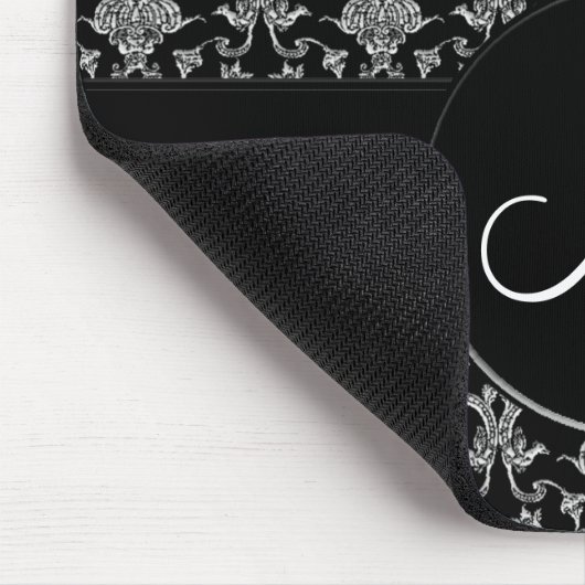  Florentine Damask (Monogram) (Wit) Muismat (Hoek)