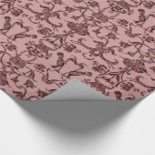  Florentine Damask (Rood) Cadeaupapier (Hoek)
