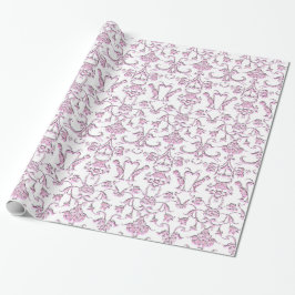 Florentine Damask (roze) Cadeaupapier