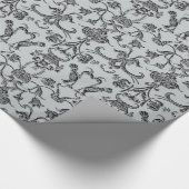  Florentine Damask (zwart) Cadeaupapier (Hoek)