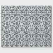  Florentine Damask (zwart) Cadeaupapier (Vlak)