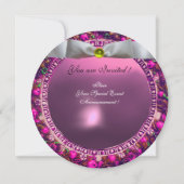 FLORENTINE FLORAL CROWN WHITE RIBBON MONOGRAM KAART (Achterkant)