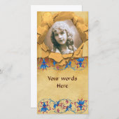 FLORENTINE FLORAL MOTIFS PARCHTIEFFOTO-TEMPLATE FEESTDAGENKAART (Voorkant / Achterkant)