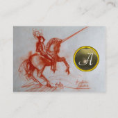 FLORENTINE KNIGHT ON HORSEBACK Monogram gem Visitekaartje (Achterkant)