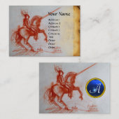 FLORENTINE KNIGHT ON HORSEBACK Monogram gem Visitekaartje (Voorkant / Achterkant)
