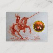 FLORENTINE KNIGHT ON HORSEBACK Monogram gem Visitekaartje (Achterkant)