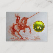 FLORENTINE KNIGHT ON HORSEBACK Monogram gem Visitekaartje (Achterkant)