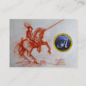 FLORENTINE KNIGHT ON HORSEBACK Monogram gem Visitekaartje (Achterkant)