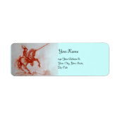 FLORENTINE KNIGHT OP HORSEBACK ETIKET (Voorkant)