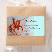 FLORENTINE KNIGHT OP HORSEBACK ETIKET (Insitu)