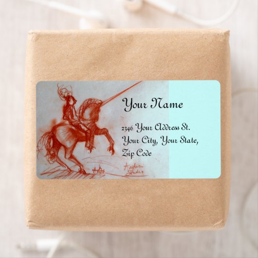 FLORENTINE KNIGHT OP HORSEBACK ETIKET (Insitu)