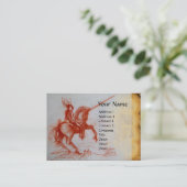 FLORENTINE KNIGHT OP HORSEBACK Monogram eggshell Visitekaartje (Staand voorkant)