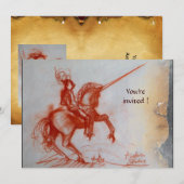 FLORENTINE KNIGHT OP HORSEBACK parchment Silver Kaart (Voorkant / Achterkant)