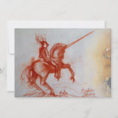 FLORENTINE KNIGHT OP HORSEBACK-perkamentijs Kaart (Voorkant)