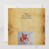 FLORENTINE KNIGHT OP HORSEBACK-perkamentijs Kaart (Achterkant)