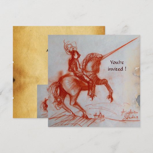 FLORENTINE KNIGHT OP HORSEBACK-perkampagne Kaart (Voorkant / Achterkant)