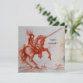 FLORENTINE KNIGHT OP HORSEBACK-perkampagne Kaart (Staand voorkant)