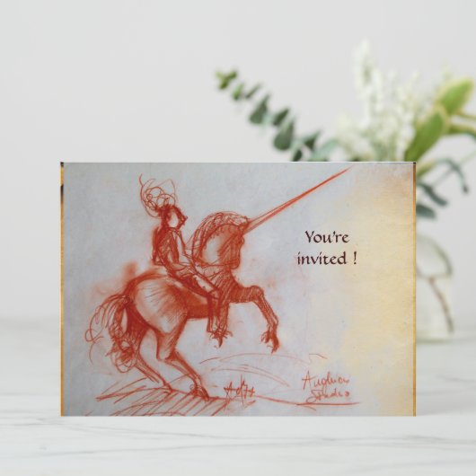 FLORENTINE KNIGHT OP HORSEBACK-perkampagne Kaart (Staand voorkant)