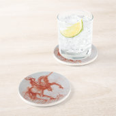 FLORENTINE KNIGHT OP HORSEBACK ZANDSTEEN ONDERZETTER (Zijkant)