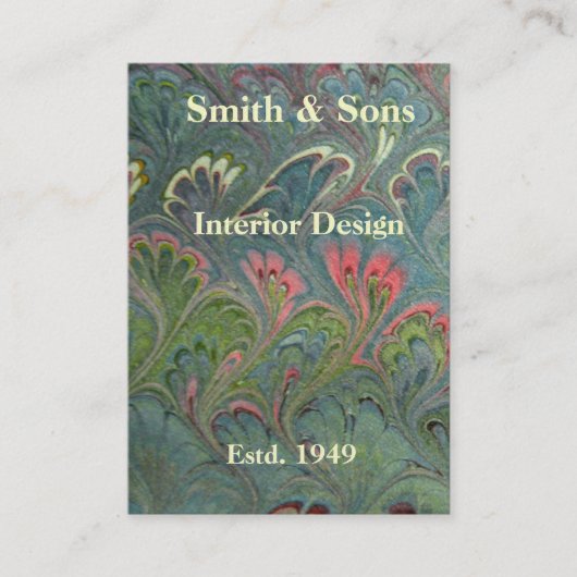 Florentine Marbling Abstract Visitekaartje (Voorkant)