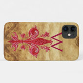 FLORENTINE RED LILY FLEUR DE LIS PARCHMENT Case-Mate iPhone CASE (Achterkant (horizontaal))
