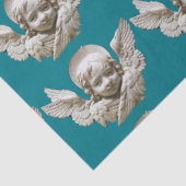 FLORENTINE RENAISSANCE ANGEL Blauwgroen Blauw Kers Tissuepapier (Detail)