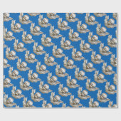 FLORENTINE RENAISSANCE ANGEL Blue Cadeaupapier (Vlak)